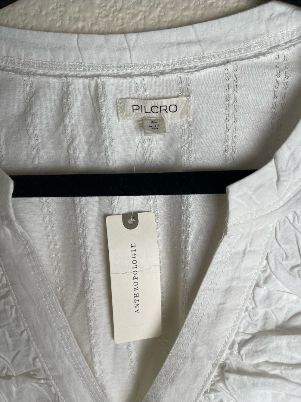NWT Anthropologie Pilcro Long Sleeve Reworked Button Down Top Size XL White - Picture 6 of 13